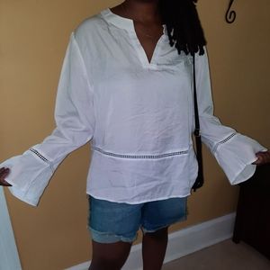Bell Sleeve Peplum Top